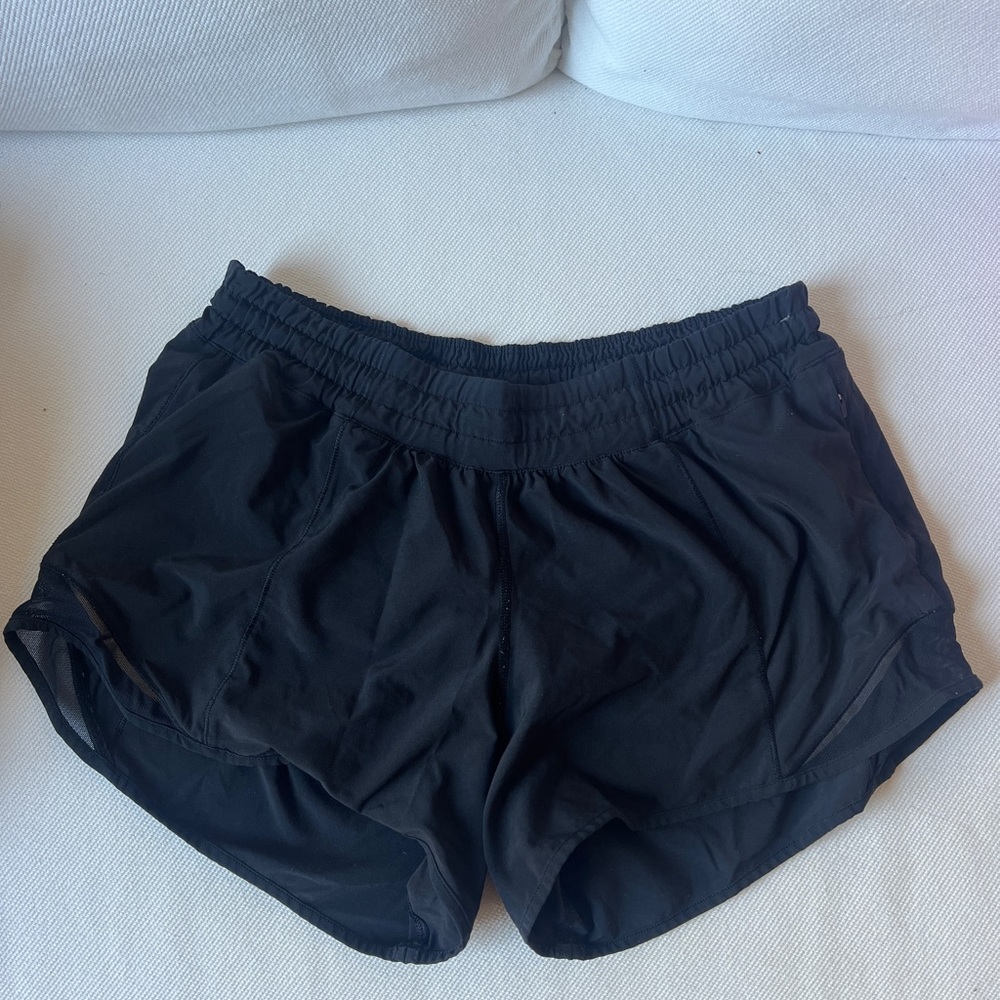 Black Women's Athletic Shorts Hotty Hot Low Rise